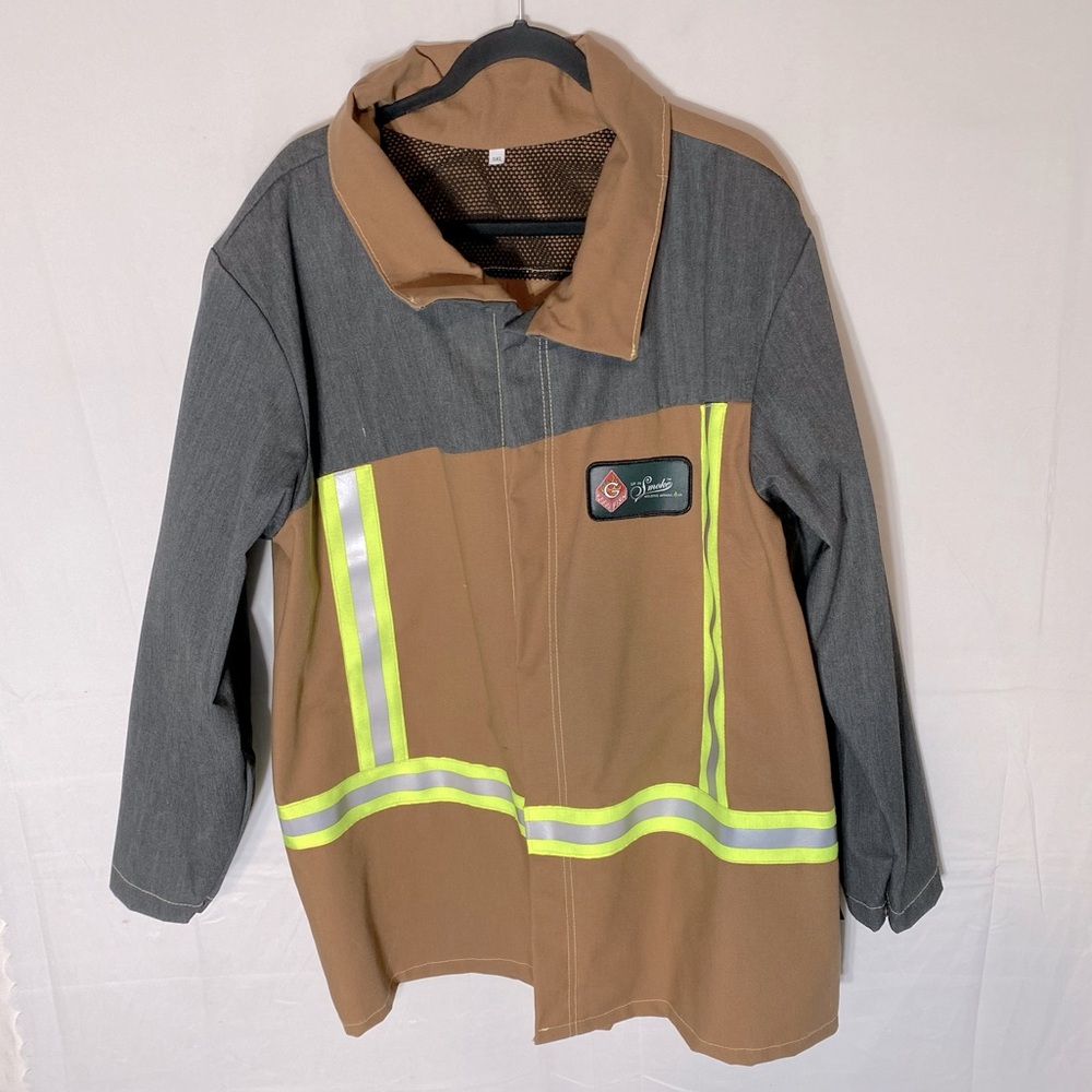 Up In Smoke Welding Apparel Shikoro 3.0 Tan Grey Flame Resistant Jacket 3X